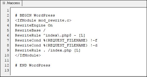 .htaccess file