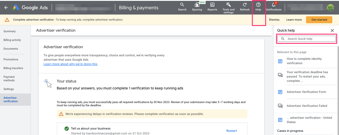 Sole Trader? Click help