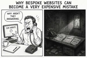 angry customer is calling a company that no longer exists