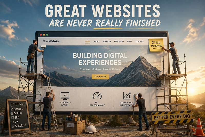 Websites are never finished